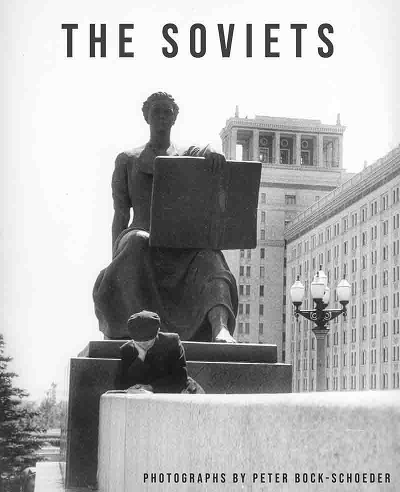 Black and white image featuring Soviet monument emphasizing architectural beauty and historical context.